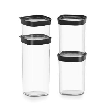 Imagem de Kit 4 Potes Hermético Para Macarrão E Mantimento Modulus 110