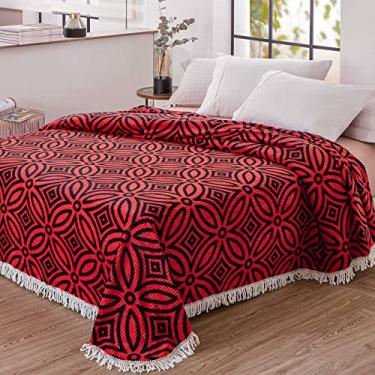 Imagem de Colcha Chenille Jolitex Com Franja Isadora 220X240M Vermelha