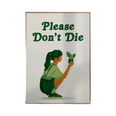 Imagem de Arte De Parede Em Tela Com Folhas Botânicas Verdes, Plantas De Interio