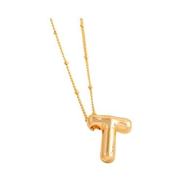 Imagem de Colar Feminino Moderno Com Pingente De Letra Bolha - Acessórios Com 26