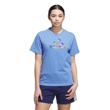 Imagem de Camiseta Adidas Estampada de Colagem Diy Feminina-Feminino