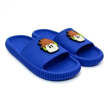Imagem de Chinelo Slide Nuvem Menino Menina Gamer Roblo X Jogo Confortável Macio