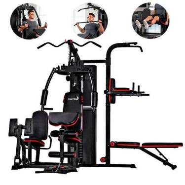 Imagem de Multi Estação de Musculação 72kg Aparelho de Ginástica 3 Estações Trei