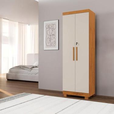 Imagem de Armário Multiuso 2 Portas com Chave 100% MDF Toronto Yescasa Branco/Ci