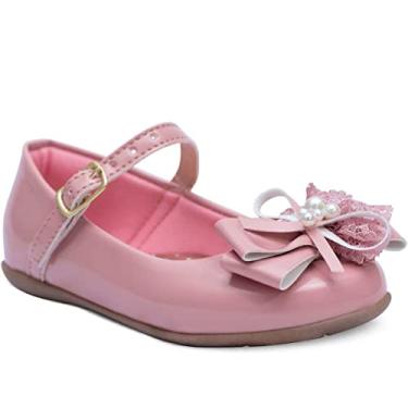 Imagem de Sapatilha Popidi Infantil Menina Laço Perola Renda 02.23 (Rosa, BR, Criança de 1 a 3 anos, Numérico, 22)
