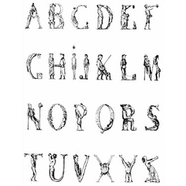 Imagem de Large Hexagon Paper Notebook: Human Alphabet Art cover