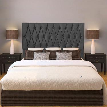 Imagem de Cabeceira Solteiro 0,90M Paris Suede Cinza