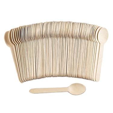 Imagem de Talheres de madeira descartáveis e ecológicos TXV Mart 15 cm, 100% natural, biodegradável e compostável (pacote com 100)
