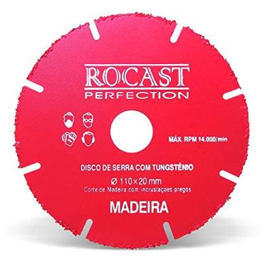 Imagem de Disco de Serra com Tungstênio para Madeira - 110 x 20mm - Ref. TUNGSTÊNIO Rocast 245,0001