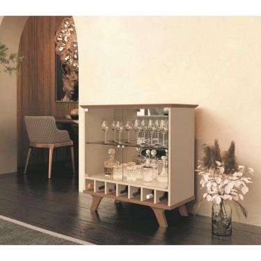 Imagem de Aparador Cristaleira 2 Portas com Adega Encanto Móveis Fazzio Off White