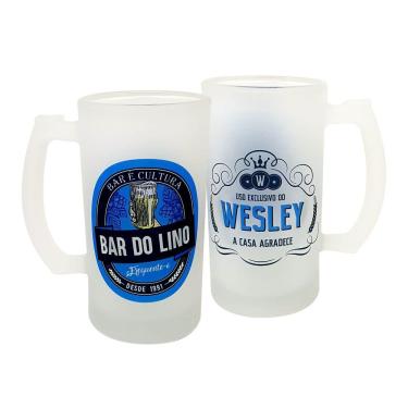 Imagem de Caneca Vidro Cerveja Chopp Personalizado Bar Barzinho Boteco