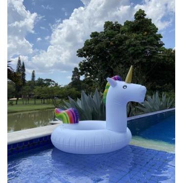Imagem de Boia inflável de Unicórnio de Blogueira 90cm Fotos - Elite