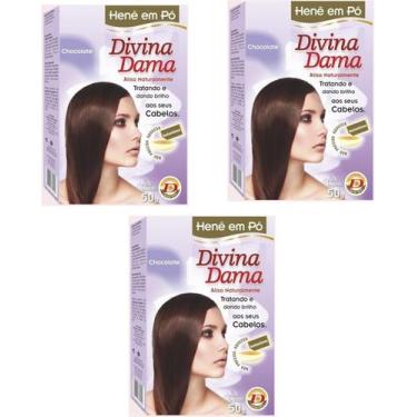 Imagem de Hene em Po Divina Dama 03x50gr Jaborandi ( Cores Incolor, Chocolate, P