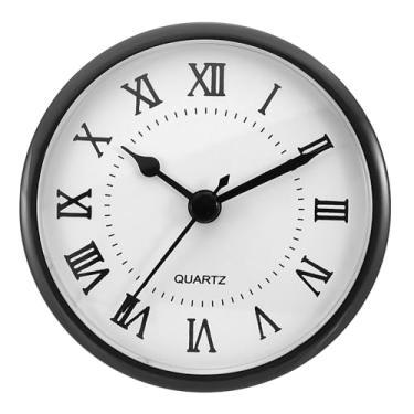 Imagem de PATIKIL Inserção de relógio de quartzo de 90 mm, movimento redondo de quartzo em miniatura, mini relógio numeral romano serve para orifício de 78 mm de diâmetro para substituição de casa,