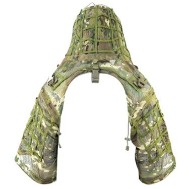 Imagem de LytHarvest Base de terno Ghillie Sniper Suite, nylon de malha super respirável, capuz leve Ghillie Viper para Airsoft, Paintaball, CP Multicam
