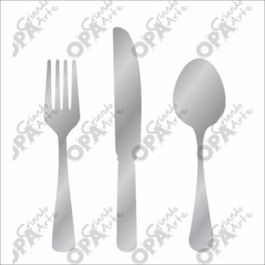 Imagem de Stencil Simples Talheres Opa 239 10x10
