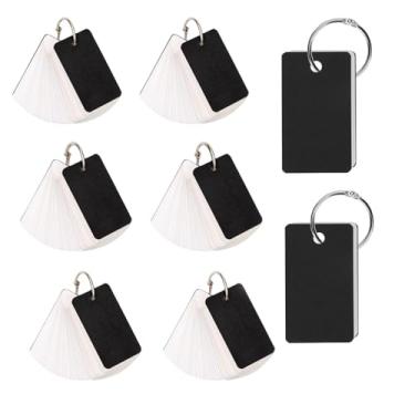 Imagem de Recargas de fichário de 800 folhas com anel de fichário, cartões de ensino, cartões em branco, marcador de página, cartão de 7 x 3,8 cm, 8 peças de blocos de notas para aprender a memória, estudar