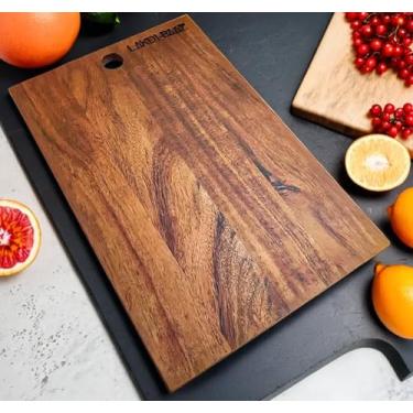 Imagem de Lakdi Baaz | Tábua de corte grande de madeira ecológica, tábua de corte de madeira de nim para cozinha (35 x 24 cm)