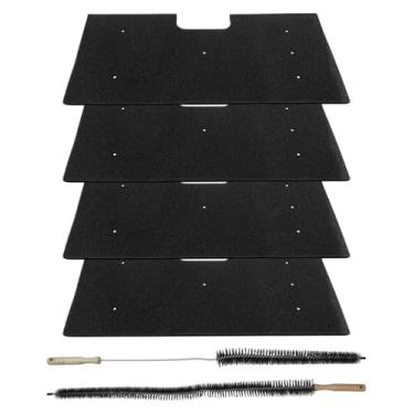 Imagem de QAGGUM 6 peças de substituição de filtro de fiapos adequado para máquina de lavar e secar roupa GE, filtro de esponja de substituição WH01X35719, lavável à mão e reutilizável com escova de ventilação