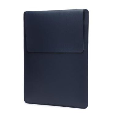 Imagem de Bolsa fina para laptop – capa de pasta de couro PU, compatível com notebook de 15 a 16 polegadas
