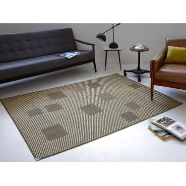 Imagem de Tapete 150 x 200 decorativo sisal sem pelo não escorrega sala quarto e