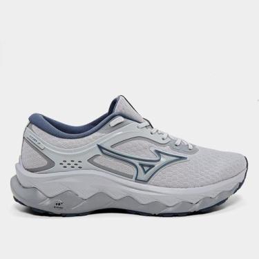 Imagem de Tênis Mizuno Wave Titan 3 Masculino, Azul petróleo, Cinza, 40