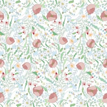 Imagem de EPPKILY Papel de parede floral rosa para descascar e colar papel de parede floral vintage autoadesivo removível papel de parede flor rosa para paredes quarto berçário gaveta forro decoração de casa