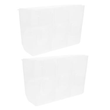 Imagem de Milisten 2 alimentadores automáticos de pássaros de pombo, bebedouro de codorna com 3 furos, alimentador de plástico com 3 compartimentos para gaiola, dispensador de comida de papagaio suspenso