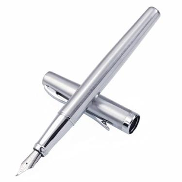 Imagem de erofa Duke 209 Caneta-tinteiro com ponta dobrada, prata, Fude, caligrafia, com conversor