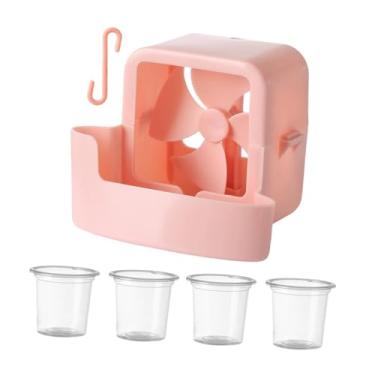 Imagem de Ｂｅｓｇａ Ventilador de gelo portátil para refrigeração de verão, silencioso, para adicionar cubos de gelo, ventilador agitador, resfriamento rápido para mesa, Rosa