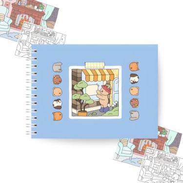 Imagem de Livro de Colorir, Capa Dura, 50 Folhas 180g/m², com Acetato Protetor COR AZUL