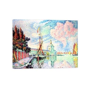 Imagem de Paul Signac Famosas Pinturas-Impressas em Tela-Casa-Moderno Pôster Decoração Sala de Estar e Quarto 20x25cm8x10in Tela Embrulhada