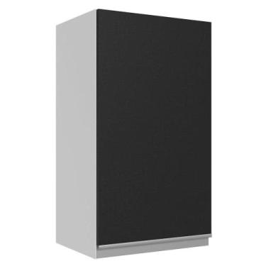 Imagem de Armário Aéreo 100% Mdf 35 Cm 1 Porta Branco/preto Acordes Madesa
