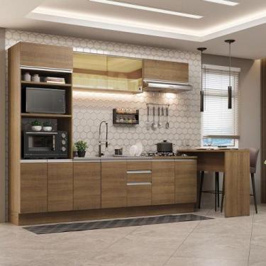 Imagem de Cozinha 315001 Com Armário, Balcão E Bancada RusticRustic - MADESA