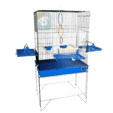 Imagem de VIVEIRO GAIOLA CALOPSITA PASSÁROS AVES TRIPLEX JEL PLAST (ATENÇÃO DOIS MODELOS NO ANÚNCIO LEIA A DESCRIÇÃO)(CONFORT BK-AZUL)