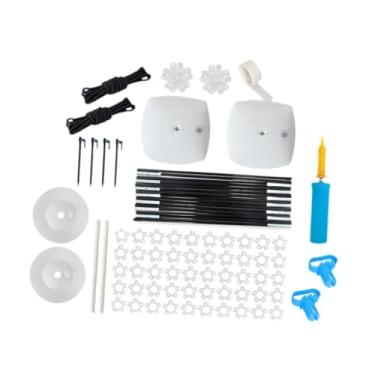 Imagem de Fenteer Kit de suporte para arco de balão, estrutura ajustável para arco de balão, suporte para plantas, estável com base de água para suprimentos de festa de, Base Redonda Preta