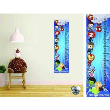 Imagem de Adesivo de Parede Régua de Crescimento Vingadores Cute Baby - Colakoal