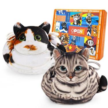 Imagem de Bolsa de maquiagem Openhahaha Drawstring Cat Travel Organizer, pacote 
