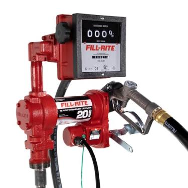 Imagem de Fill-Rite Bomba de transferência de combustível FR4211H 12V 20 GPM com pacote de medidor mecânico padrão, galões de gasolina, diesel, querosene, misturas de etanol e metanol e biodiesel