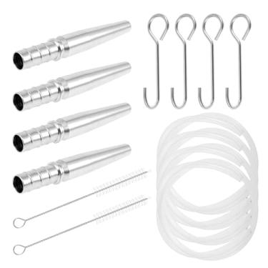 Imagem de DJAPWPX Kit de batida de xarope de bordo, kit de copo de teste de hidrômetro fácil de usar, conjunto de torneira de xarope reutilizável, kit de torneiras seguras de aço inoxidável para medir