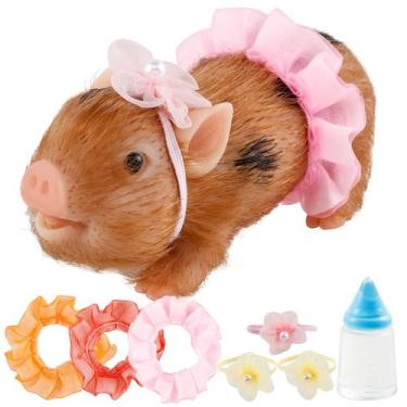 Imagem de Brinquedo de silicone para porcos, boneca realista com mamadeira - Mar