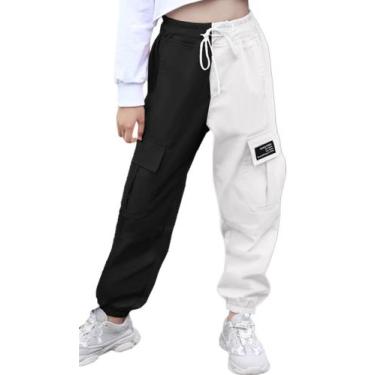 Imagem de Calças cargo femininas SANGTREE com elástico na cintura com cordão M