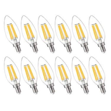 Imagem de Lâmpadas LED de candelabro FLSNT 5,5 W 800 LM B11 E12 3500K, pacote co