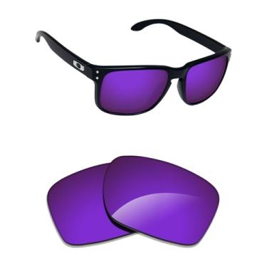 Imagem de Alphax Lentes de reposição Plasma Purple espelhadas Elite polarizadas para óculos de sol Oakley Trailing Point OO9447