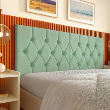 Imagem de Cabeceira Capitonê Estofadada Fixação na Parede Box Queem. - Produto A