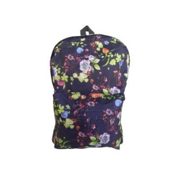 Imagem de Mochila Feminina Flores Azul Elegante - Cruzeiro, Marinho