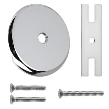 Imagem de Nextpal Adaptador de placa de cobertura de drenagem de banheira com furo único, 5 peças, dreno de transbordamento de banheira para prevenção de vazamento e conservação de água, fácil instalação para