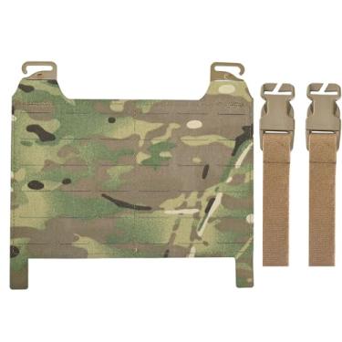 Imagem de Placa tática MOLLE, aba frontal Molle tática com kit de ganchos G e fivelas, gancho Molle e painel de laço para equipamento de peito, coletes de caça (CP)