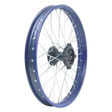 Imagem de Hauertzx Cubo de aro de roda compatível com 70CC 90CC 110CC 125CC 140CC 150CC 160CC Off Road Motocross Pit Dirt Rocket Bike (azul, 70/100-17 polegadas 12 mm)