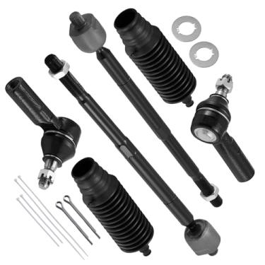 Imagem de SYKRSS 6 peças ES3306 EV301 Kit de terminais dianteiros internos/externos com bota de direção compatível com Lexus 1992-2001 ES300, compatível com Toyota Avalon Camry Sienna Solara 1995-2004